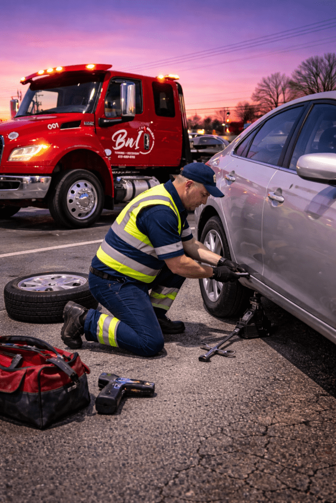 Tire Change Service in Lebanon, TN